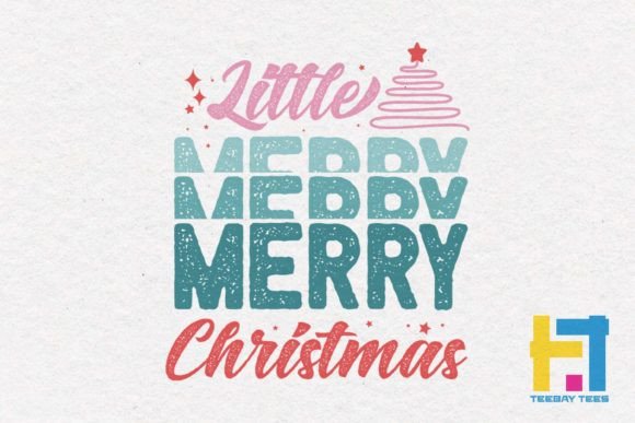 Little Merry Christmas Retro SVG Design