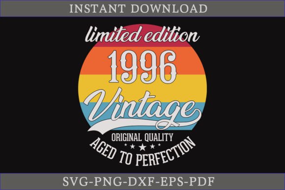 Vintage 1996 Aged to Perfection SVG: A Designer's Review